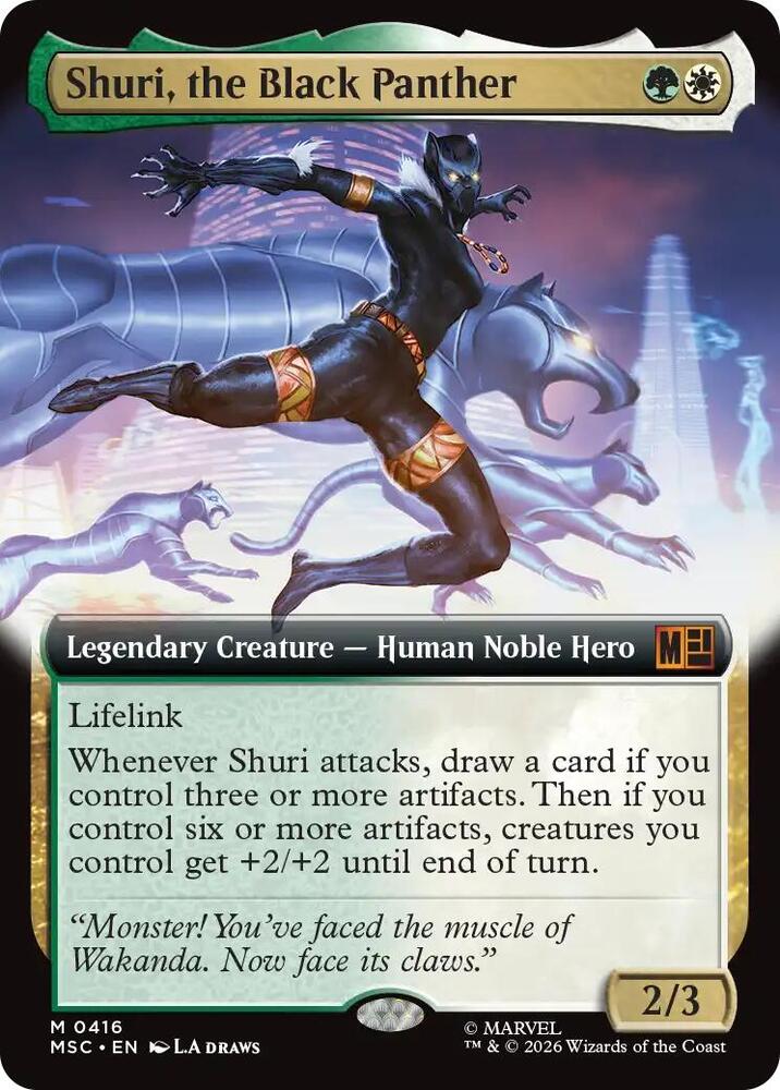 Shuri the Black Panther Extended Art 416 (Commander: Marvel Super Heroes) 