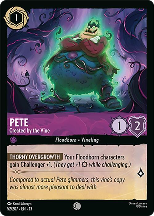 Pete, Created by the Vine 52/204 (Attack of the Vine!)  - Cold Foil