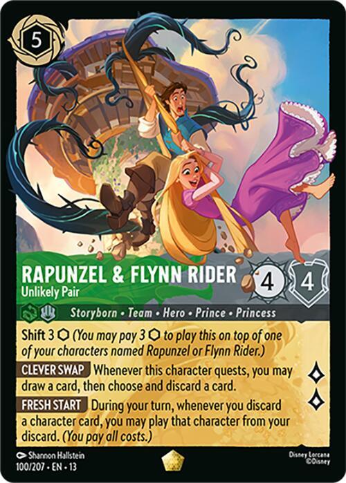 Rapunzel and Flynn Rider, Unlikely Pair 100/204 (Attack of the Vine!) 