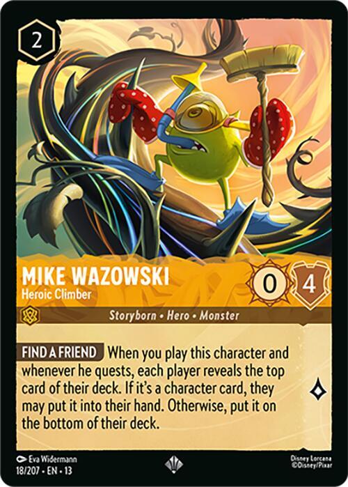 Mike Wazowski, Heroic Climber 18/204 (Attack of the Vine!)  - Cold Foil