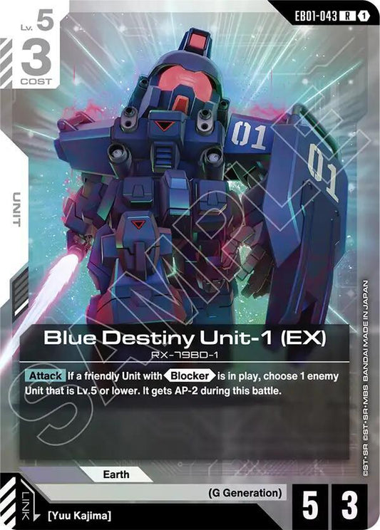Blue Destiny Unit-1 (EX) EB01-043 (Eternal Nexus)  - Holofoil