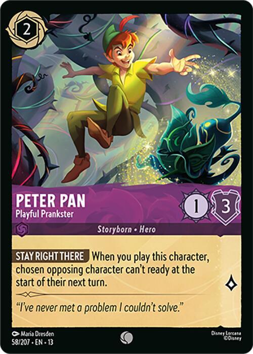 Peter Pan, Playful Prankster 58/204 (Attack of the Vine!)  - Cold Foil