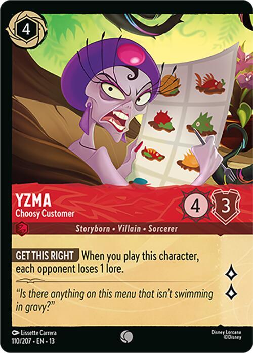 Yzma, Choosy Customer 110/204 (Attack of the Vine!)  - Cold Foil