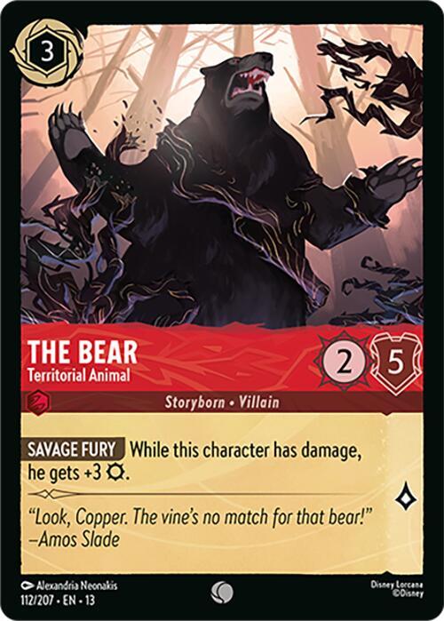 The Bear, Territorial Animal 112/204 (Attack of the Vine!)  - Cold Foil