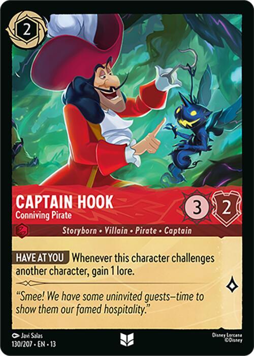 Captain Hook, Conniving Pirate 130/204 (Attack of the Vine!)  - Cold Foil