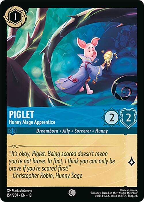 Piglet, Hunny Mage Apprentice 154/204 (Attack of the Vine!)  - Cold Foil