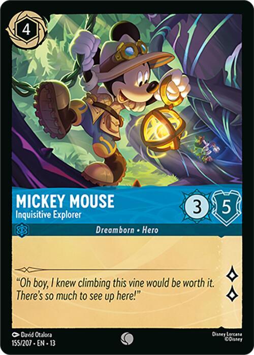 Mickey Mouse, Inquisitive Explorer 155/204 (Attack of the Vine!)  - Cold Foil