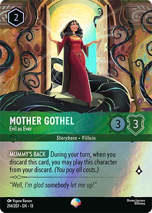 Mother Gothel, Evil as Ever 214/204 (Attack of the Vine!)  - Holofoil