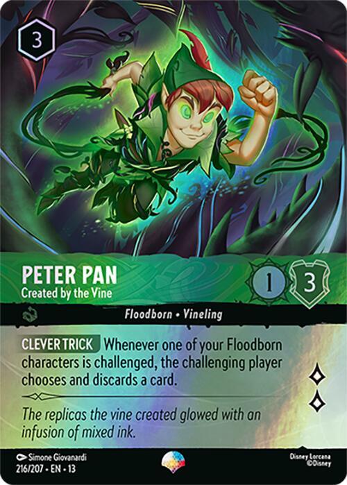 Peter Pan, Created by the Vine 216/204 (Attack of the Vine!)  - Holofoil