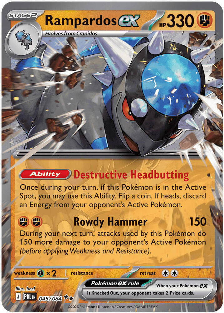 Rampardos ex 045 084 045/084 (ME05: Pitch Black)  - Holofoil