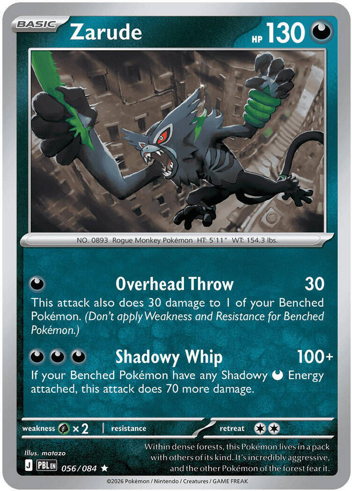 Zarude 056/084 (ME05: Pitch Black)  - Reverse holo