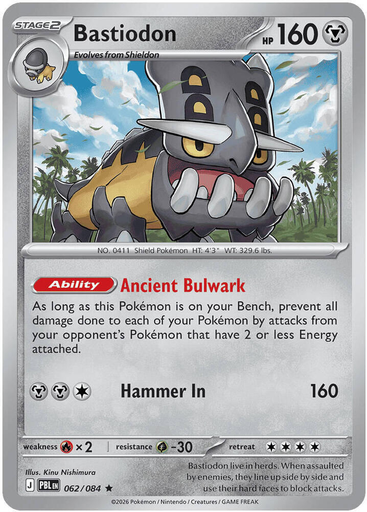 Bastiodon 062 084 062/084 (ME05: Pitch Black)  - Holofoil