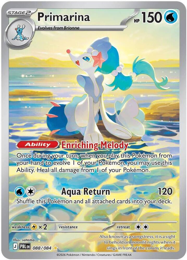 Primarina 088 084 088/084 (ME05: Pitch Black)  - Holofoil