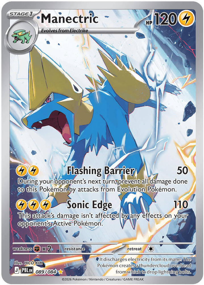 Manectric 089 084 089/084 (ME05: Pitch Black)  - Holofoil
