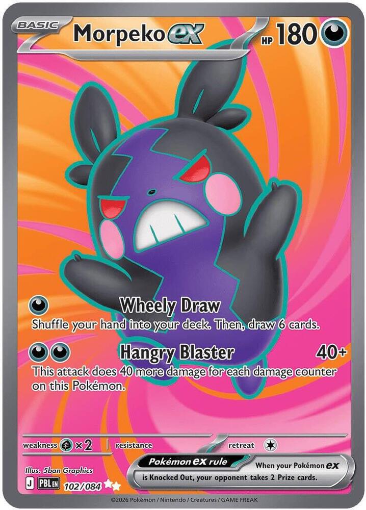 Morpeko ex 102 084 102/084 (ME05: Pitch Black)  - Holofoil