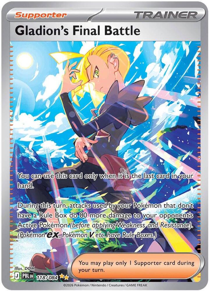 Gladions Final Battle 118 084 118/084 (ME05: Pitch Black)  - Holofoil