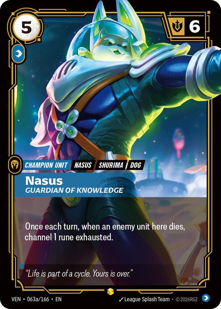 Nasus - Guardian of Knowledge 063a/166 (Vendetta)  - Foil