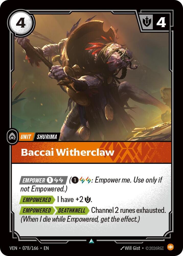 Baccai Witherclaw 078/166 (Vendetta) 
