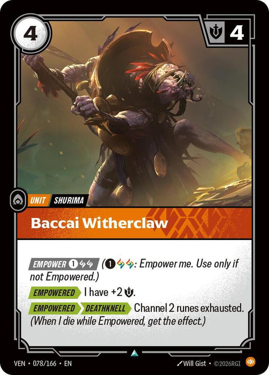 Baccai Witherclaw 078/166 (Vendetta) 