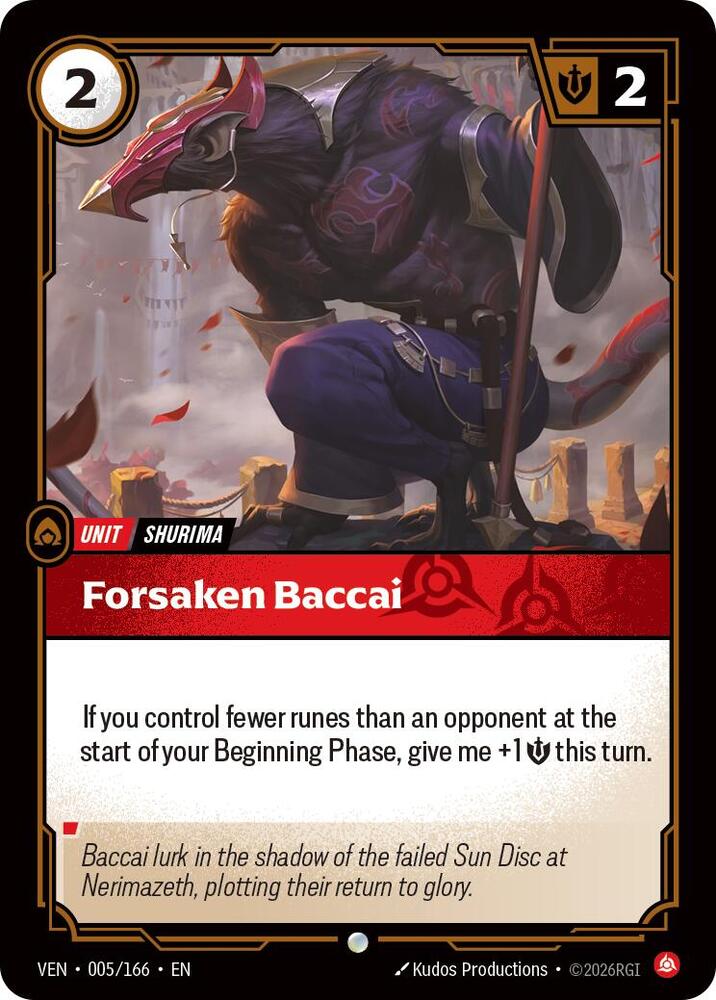 Forsaken Baccai 005/166 (Vendetta) 