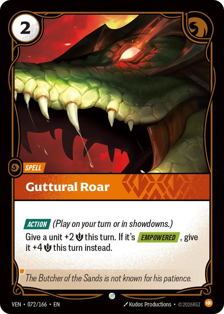 Guttural Roar 072/166 (Vendetta) 