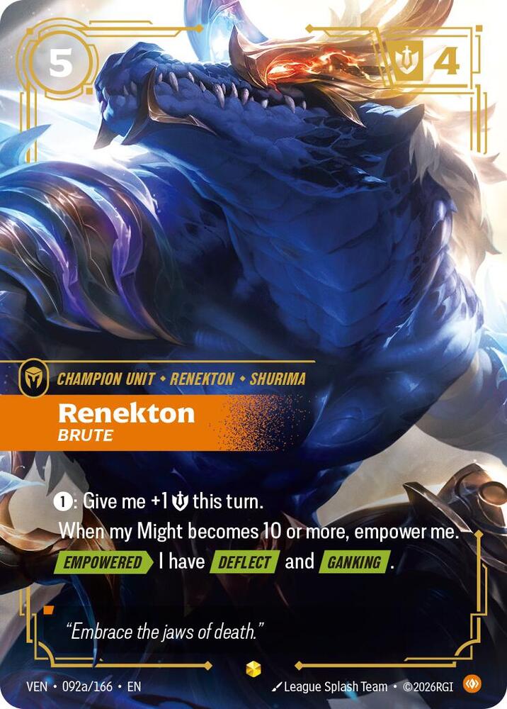Renekton - Brute 092a/166 (Vendetta)  - Foil