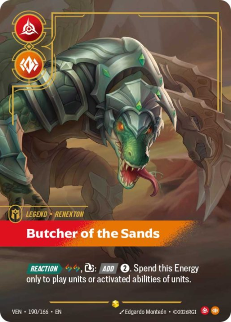 Renekton - Butcher of the Sands 190/166 (Vendetta)  - Foil