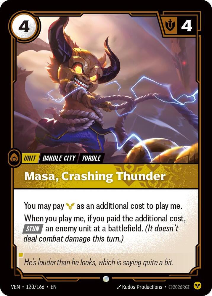 Masa Crashing Thunder 120/166 (Vendetta)  - Foil