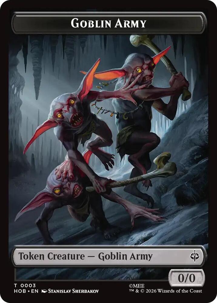 Goblin Army 0003 Treasure 0012 Double Sided Token 3 // 12 (The Hobbit) 