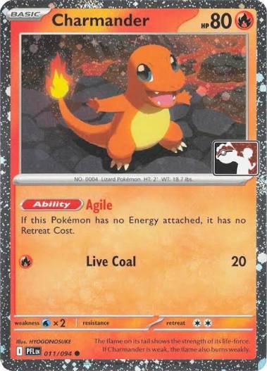 Charmander [Series 9] 011/094 (Prize Pack Series Cards)  - Cosmos Holofoil