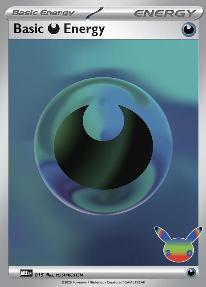 Basic Darkness Energy 015 (MEE: Mega Evolution Energies)  - Holofoil