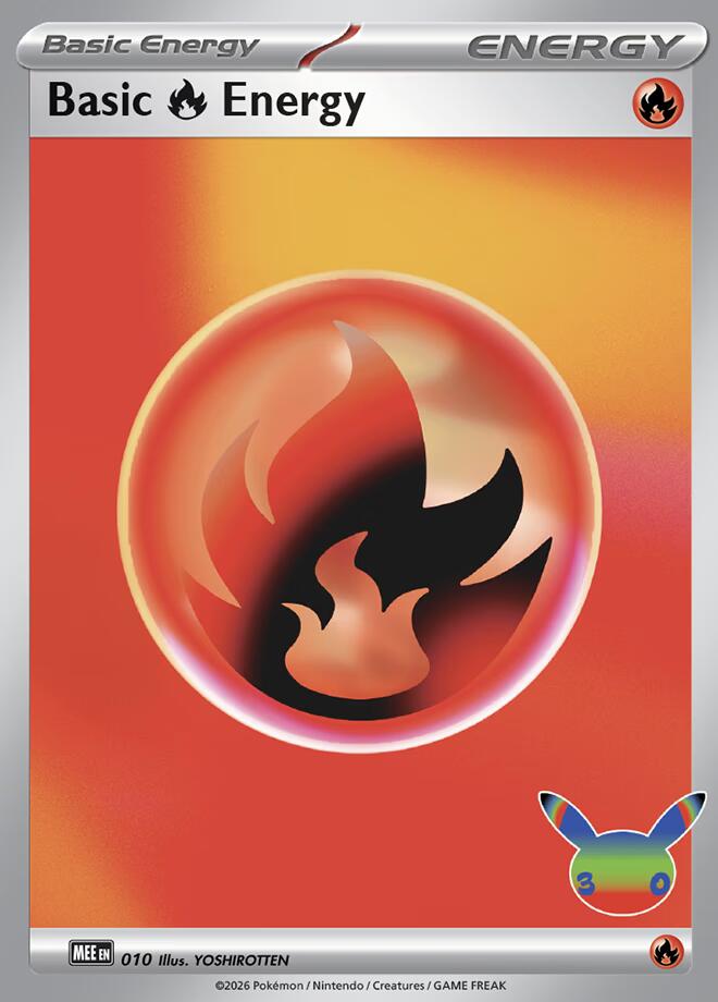 Basic Fire Energy 010 (MEE: Mega Evolution Energies)  - Holofoil
