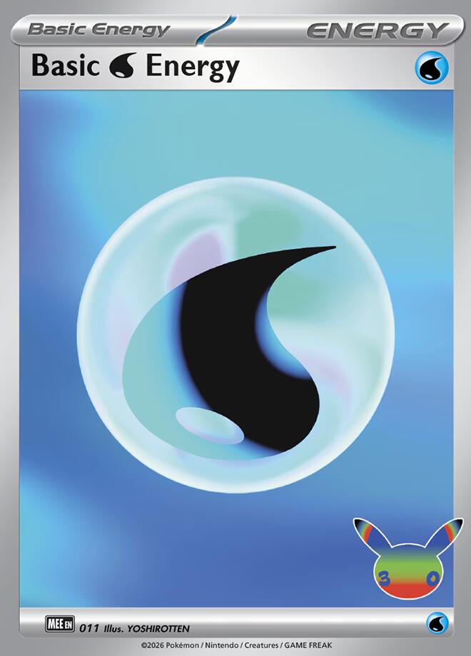 Basic Water Energy  (MEE: Mega Evolution Energies)  - Holofoil