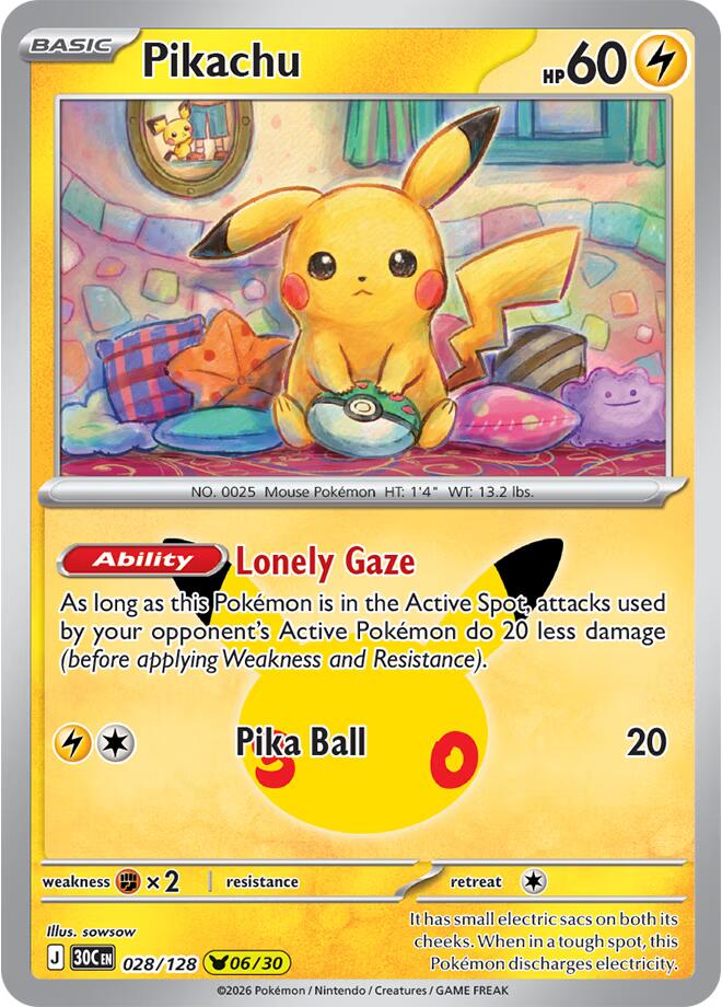 Pikachu 028/128 (ME: 30th Celebration)  - Holofoil