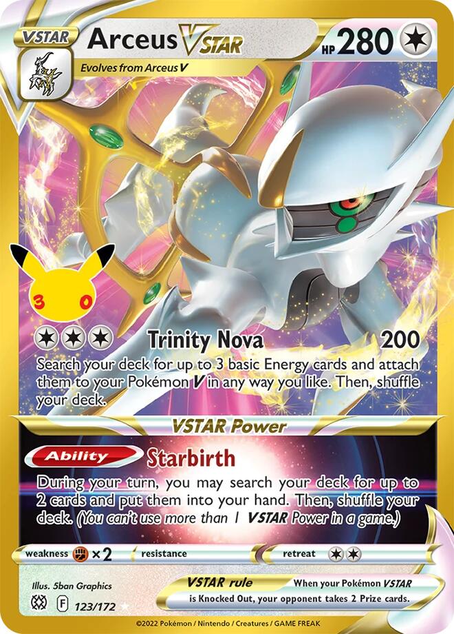 Arceus VSTAR 123/172 (ME: 30th Celebration Classic Collection)  - Holofoil