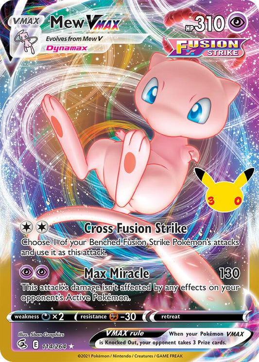 Mew VMAX 114/264 (ME: 30th Celebration Classic Collection)  - Holofoil