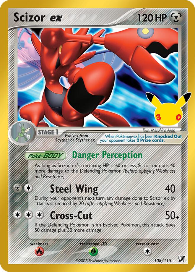 Scizor ex 108/115 (ME: 30th Celebration Classic Collection)  - Holofoil