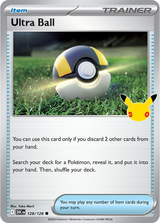 Ultra Ball 128/128 (ME: 30th Celebration)  - Holofoil