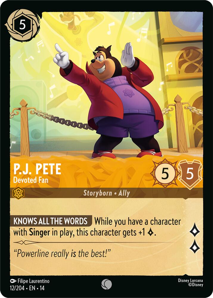P.J. Pete, Devoted Fan 12/204 (Hyperia City) 