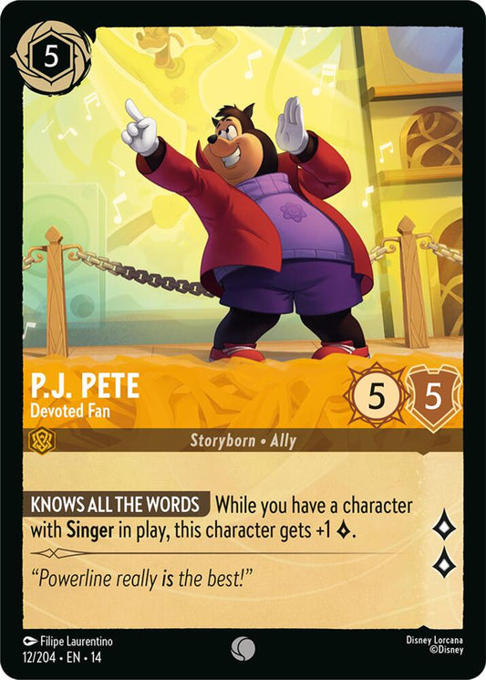 P.J. Pete, Devoted Fan 12/204 (Hyperia City)  - Cold Foil