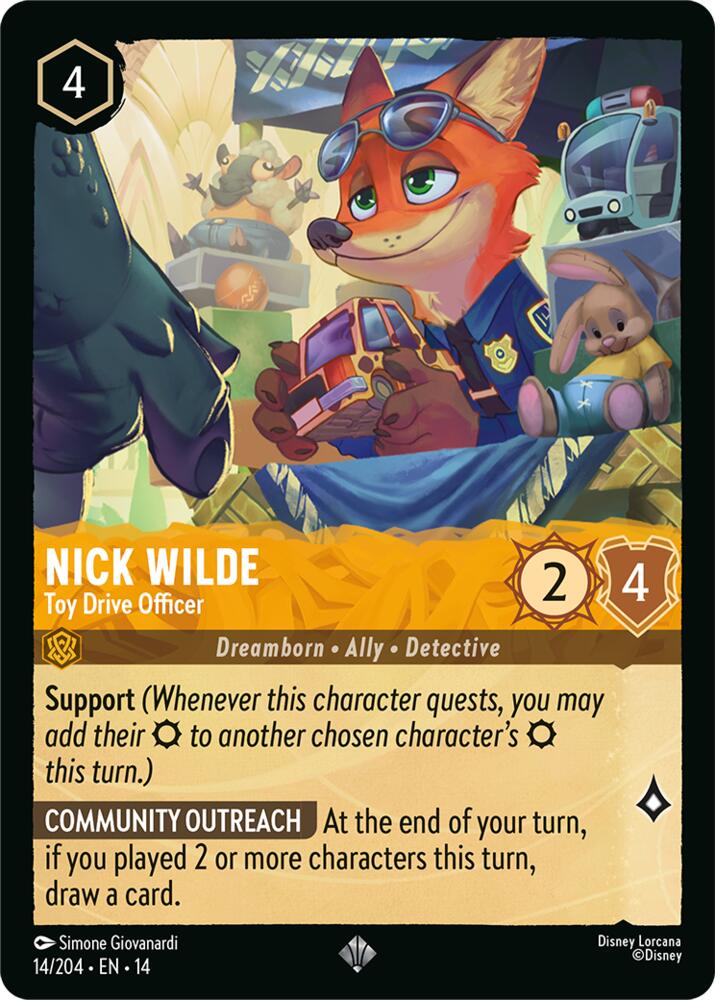 Nick Wilde, Toy Drive Officer 14/204 (Hyperia City)  - Cold Foil