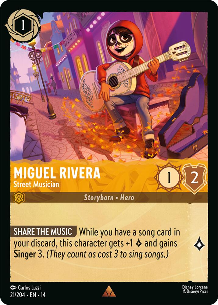 Miguel Rivera, Street Musician 21/204 (Hyperia City)  - Cold Foil