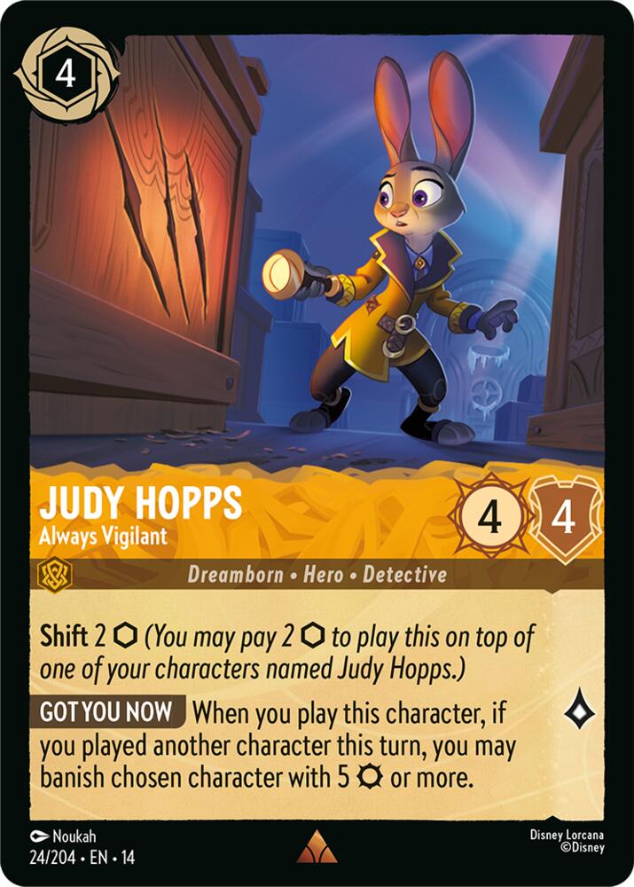 Judy Hopps, Always Vigilant 24/204 (Hyperia City)  - Cold Foil