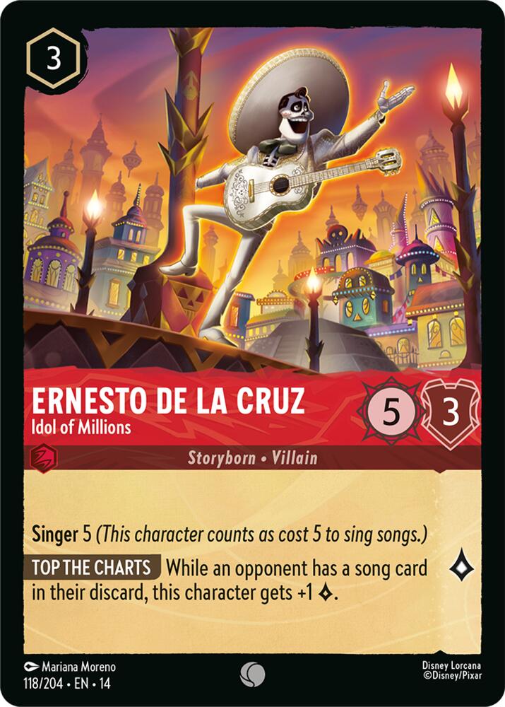 Ernesto de la Cruz, Idol of Millions 118/204 (Hyperia City)  - Cold Foil