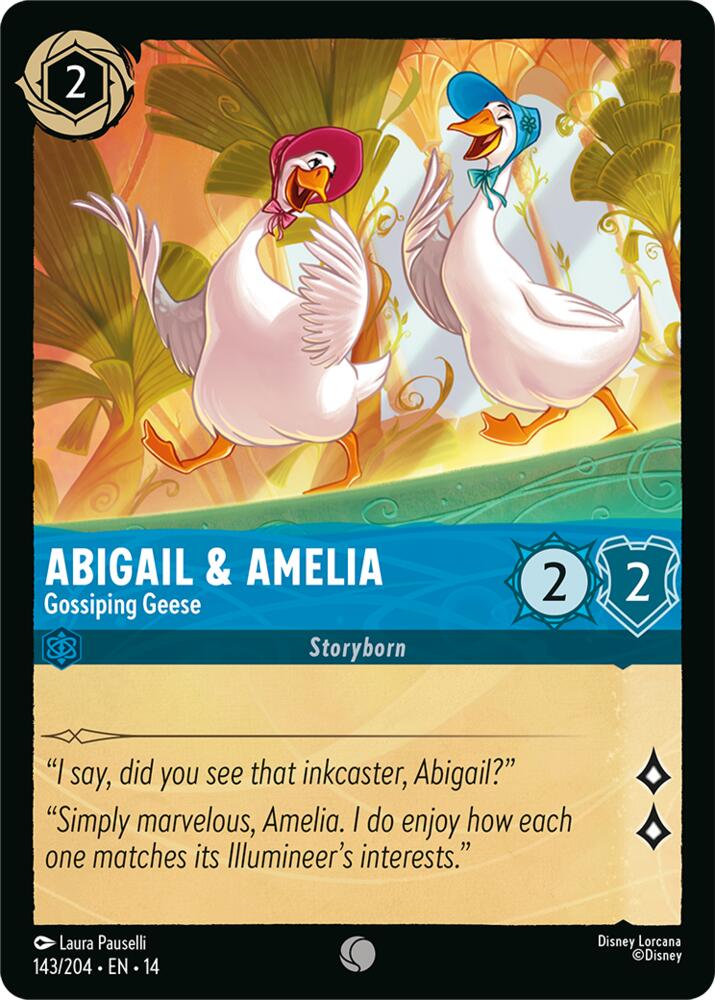 Abigail and Amelia, Gossiping Geese 143/204 (Hyperia City)  - Cold Foil