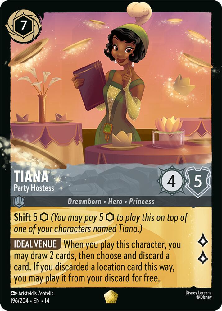 Tiana, Party Hostess 196/204 (Hyperia City)  - Cold Foil