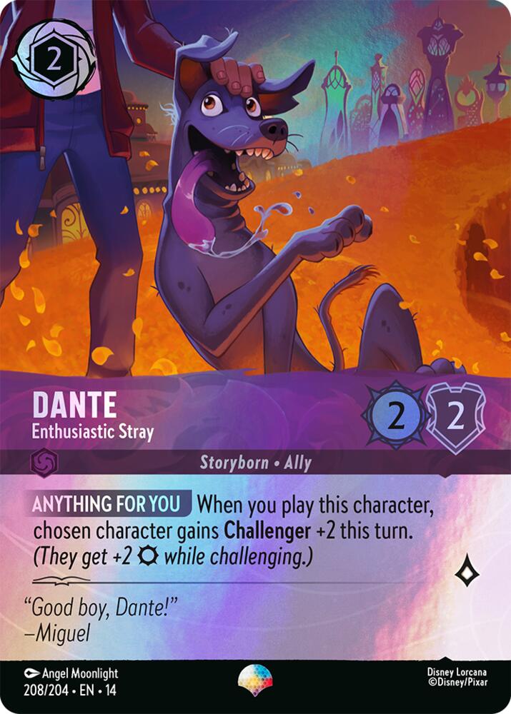 Dante, Enthusiastic Stray 208/204 (Hyperia City)  - Rainbow Holofoil