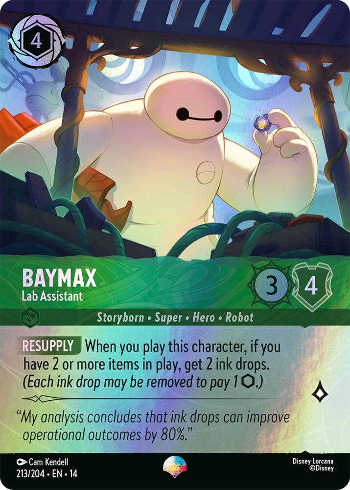 Baymax, Lab Assistant 213/204 (Hyperia City)  - Rainbow Holofoil