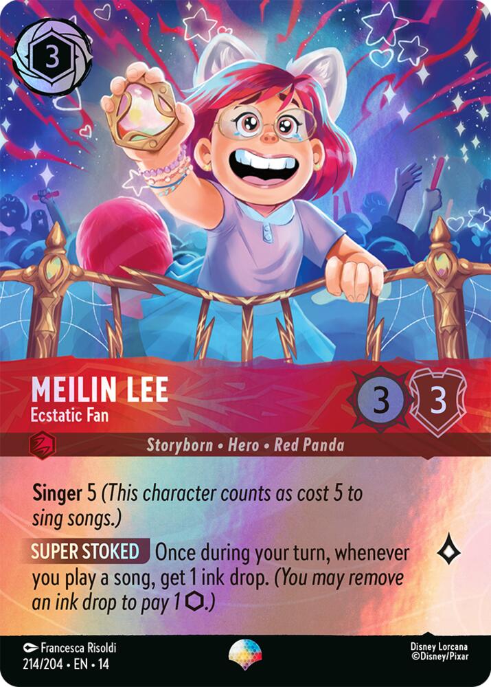 Meilin Lee, Ecstatic Fan 214/204 (Hyperia City)  - Rainbow Holofoil