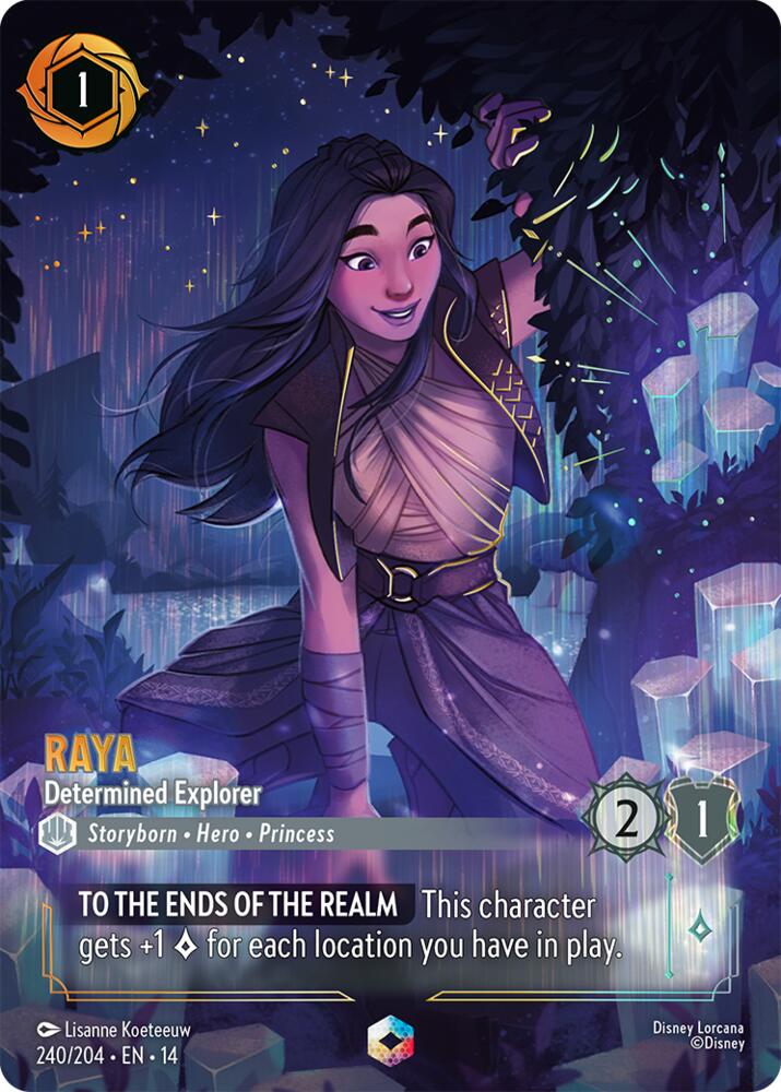 Raya, Determined Explorer Enchanted 240/204 (Hyperia City)  - Holofoil